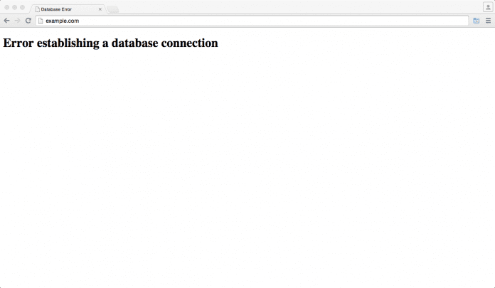 Error Establishing a Database Connection