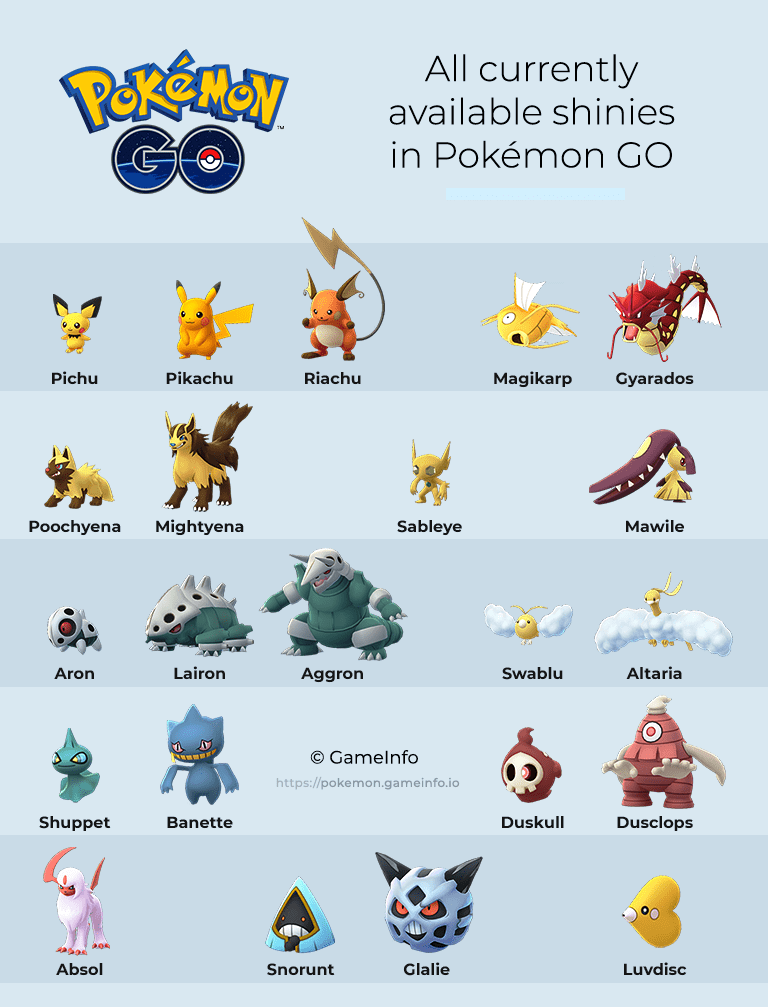 Guide Complete Pokemon Go Shiny List How To Find And Get 18