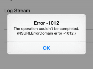 [SOLVED] NSURLErrorDomain Error 1012 Code Problem Issue