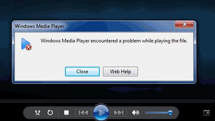 Windows Media Player Encountered A Problem While Playing The File