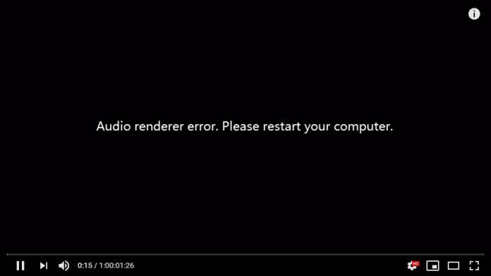 audio renderer error