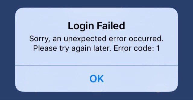 Ошибка login failed. Facebook login Error. Sorry, an unexpected Error occurred.. Ошибка входа Facebook. Sorry an Error occurred.