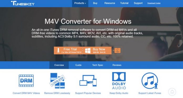 TunesKit M4V Converter For Windows